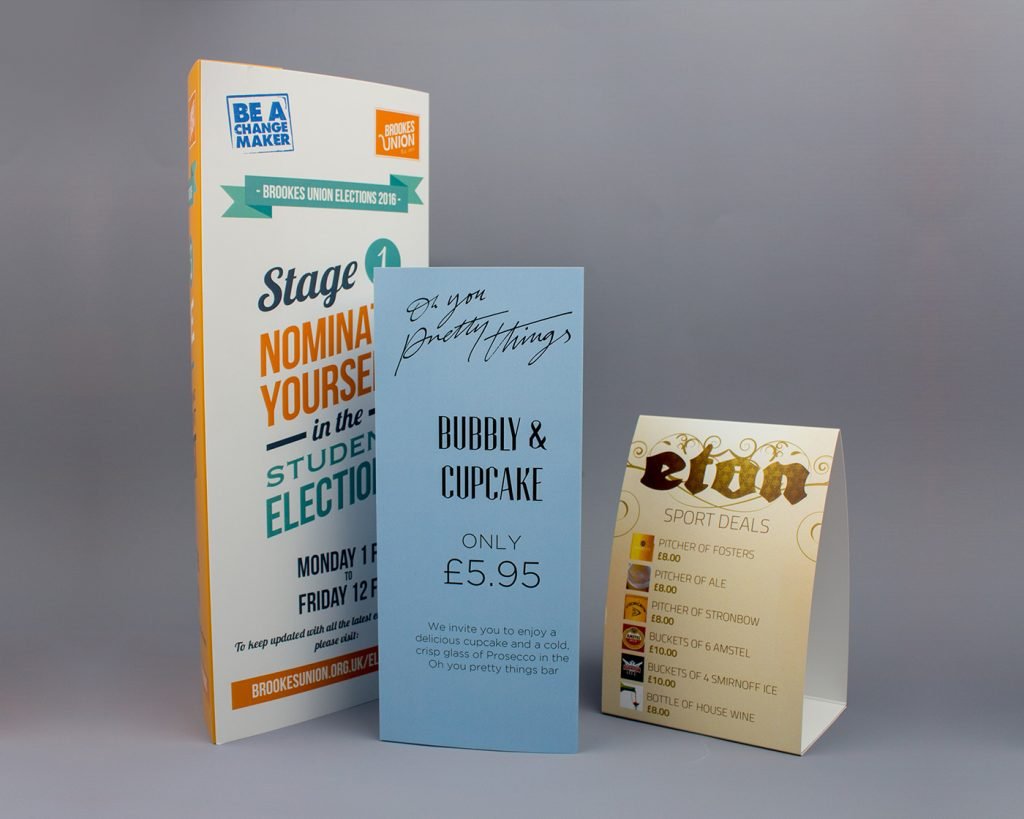 Table Tents Printing Salisbury